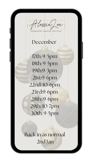 Christmas Opening Hours